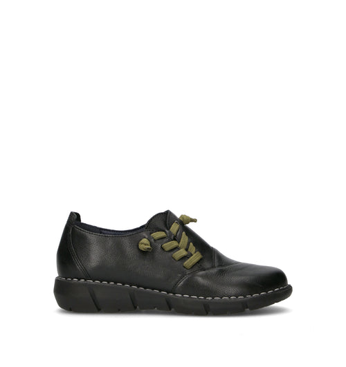 GRAFIA Stringata donna nera in pelle