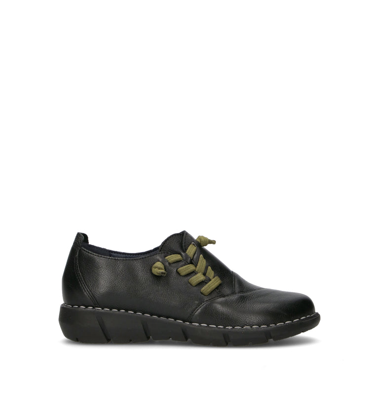 GRAFIA Stringata donna nera in pelle