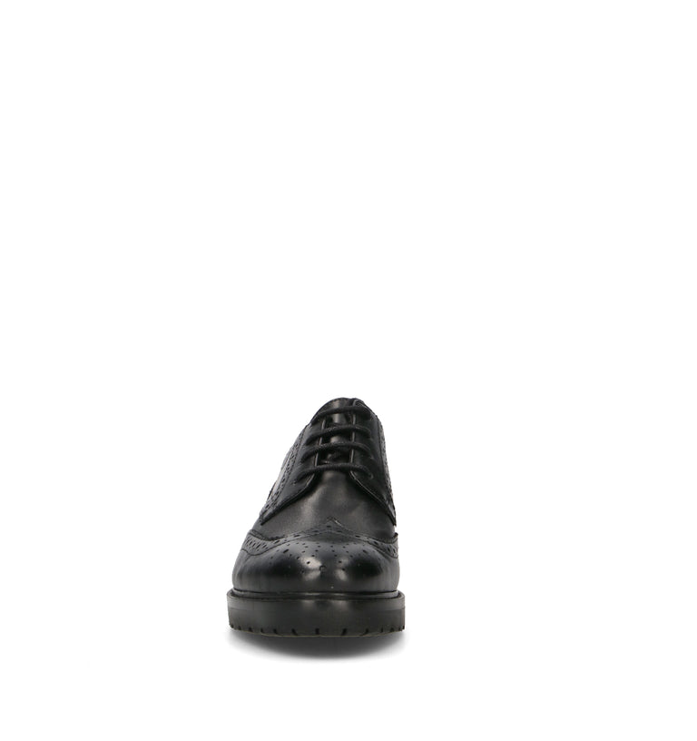 GRAFIA Stringata donna nera in pelle