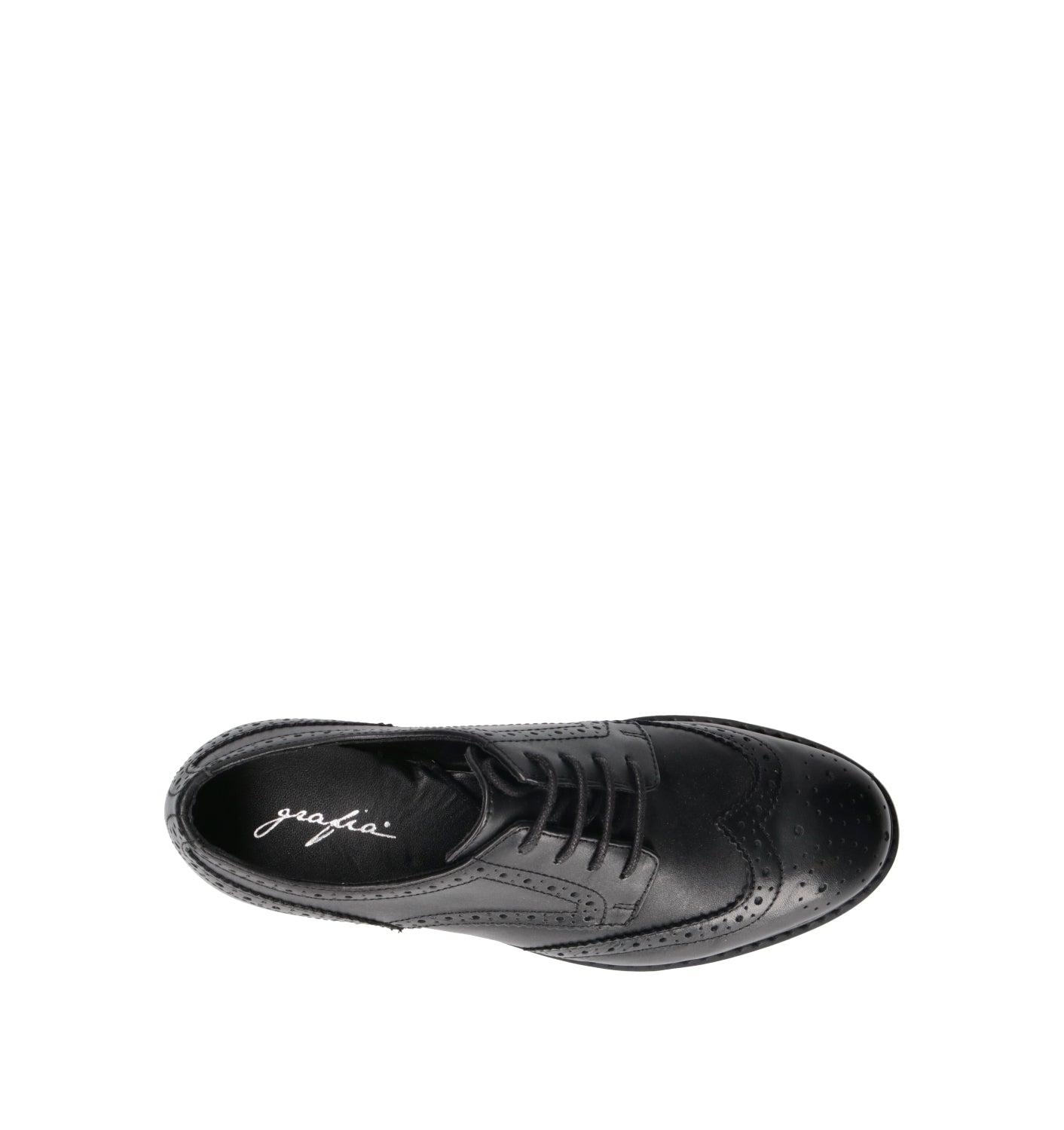 GRAFIA Stringata donna nera in pelle