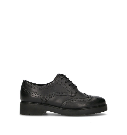 GRAFIA Stringata donna nera in pelle