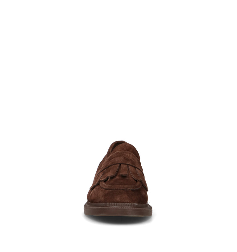 GRAFIA Mocassino donna marrone in suede