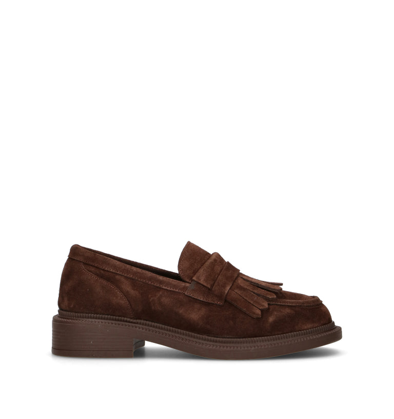 GRAFIA Mocassino donna marrone in suede