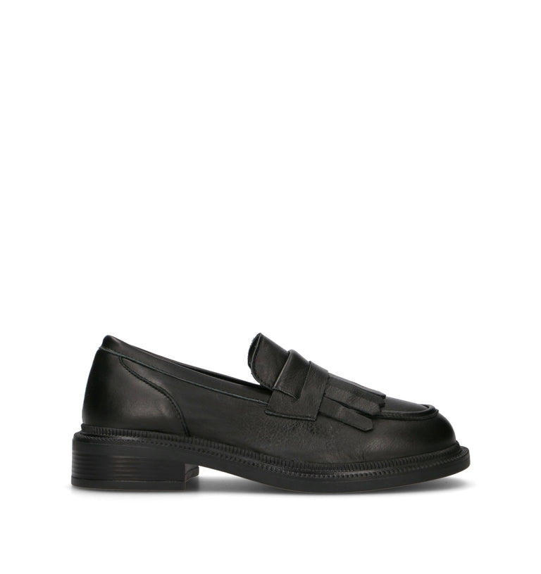 GRAFIA Mocassino donna nero in pelle