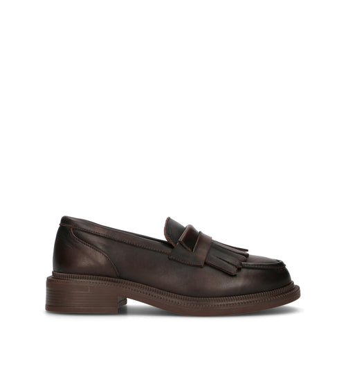 GRAFIA Mocassino donna marrone in pelle