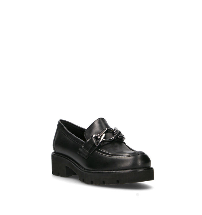 GRAFIA Mocassino donna nero in pelle