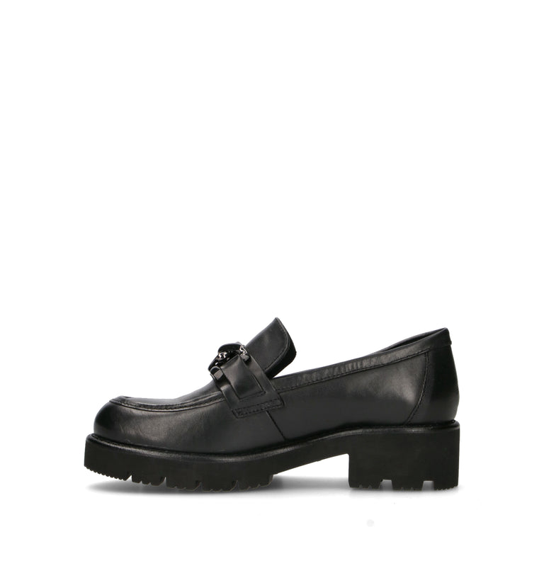 GRAFIA Mocassino donna nero in pelle