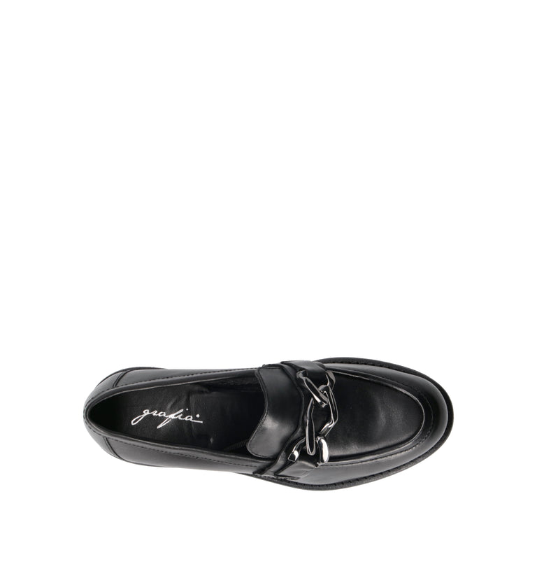 GRAFIA Mocassino donna nero in pelle