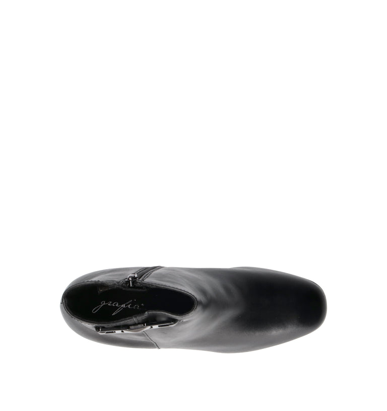 GRAFIA Tronchetto donna nero in pelle