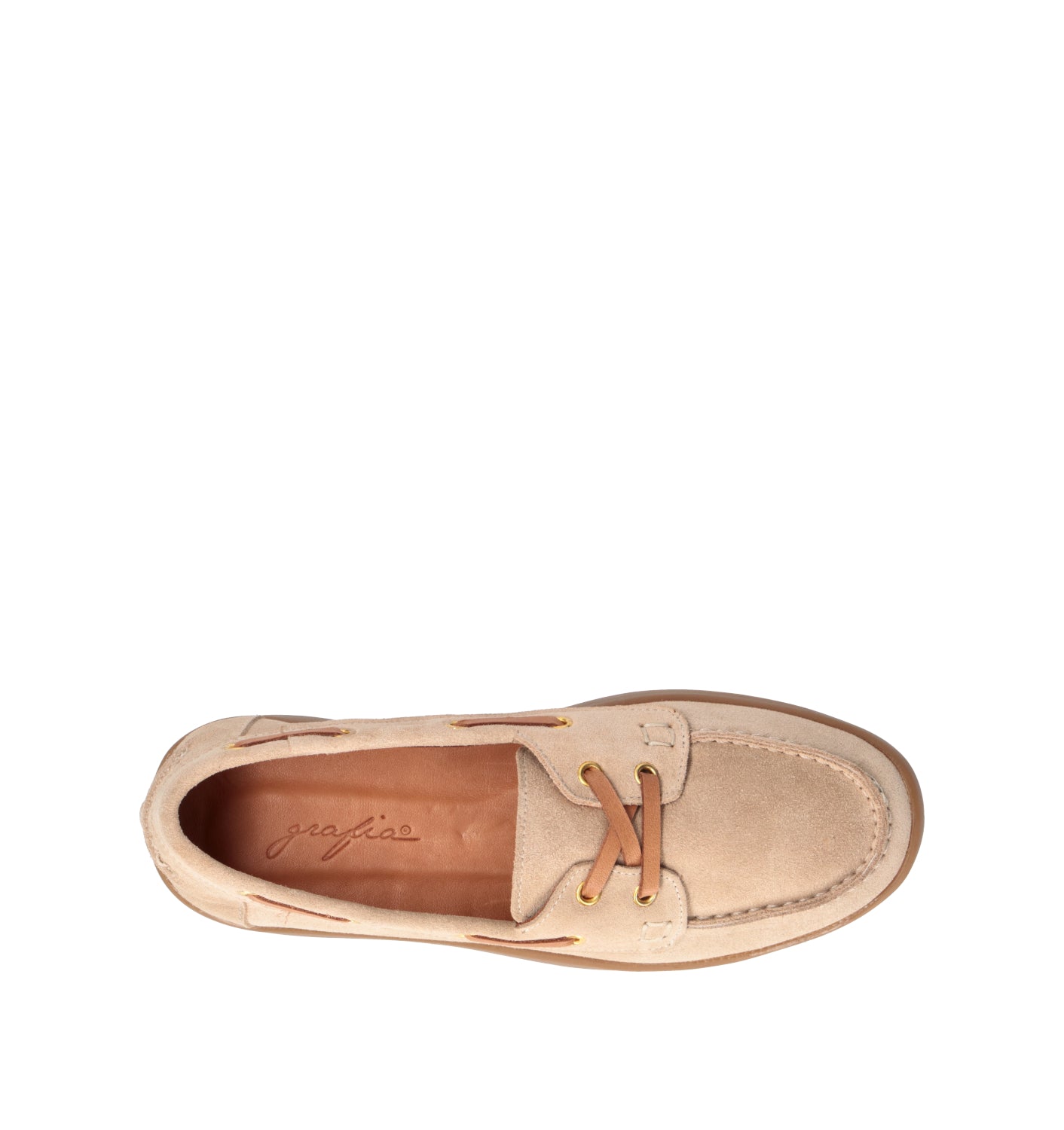 GRAFIA Scarpa barca donna beige in suede
