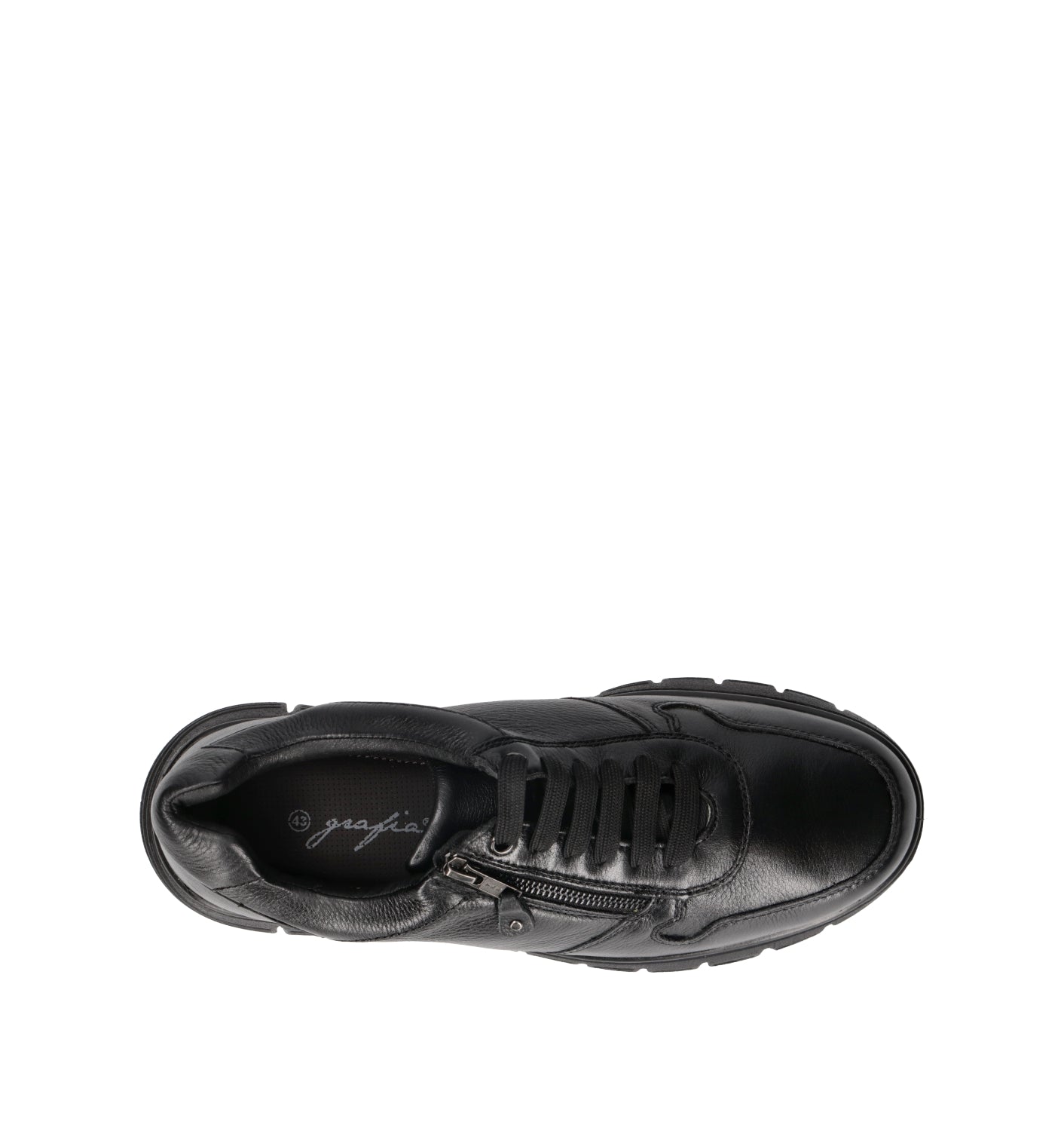 GRAFIA Sneaker uomo nera in pelle