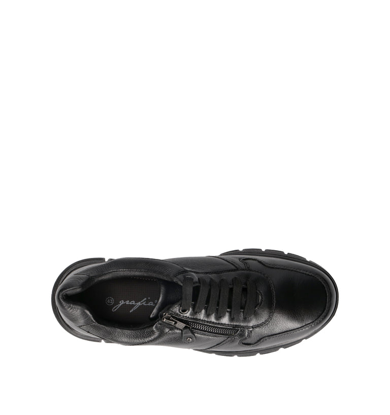 GRAFIA Sneaker uomo nera in pelle