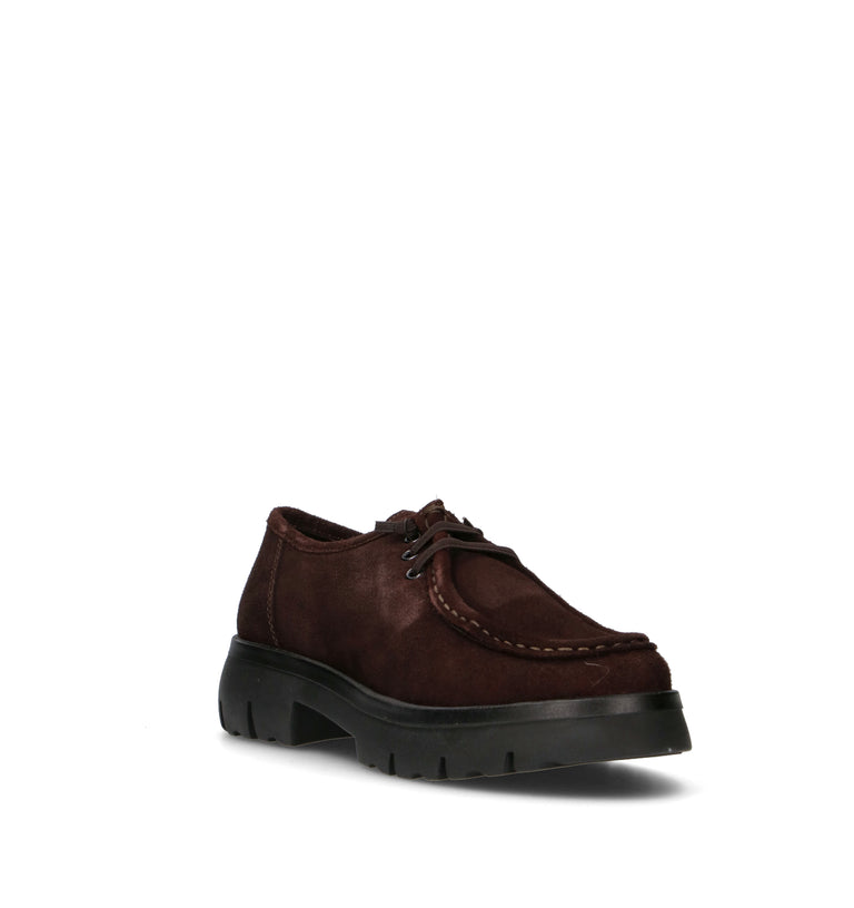 GRAFIA Stringata donna testa di moro in suede