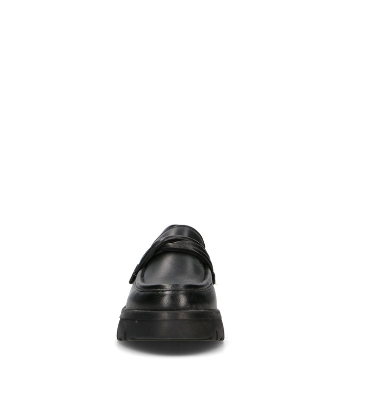 GRAFIA Mocassino donna nero in pelle