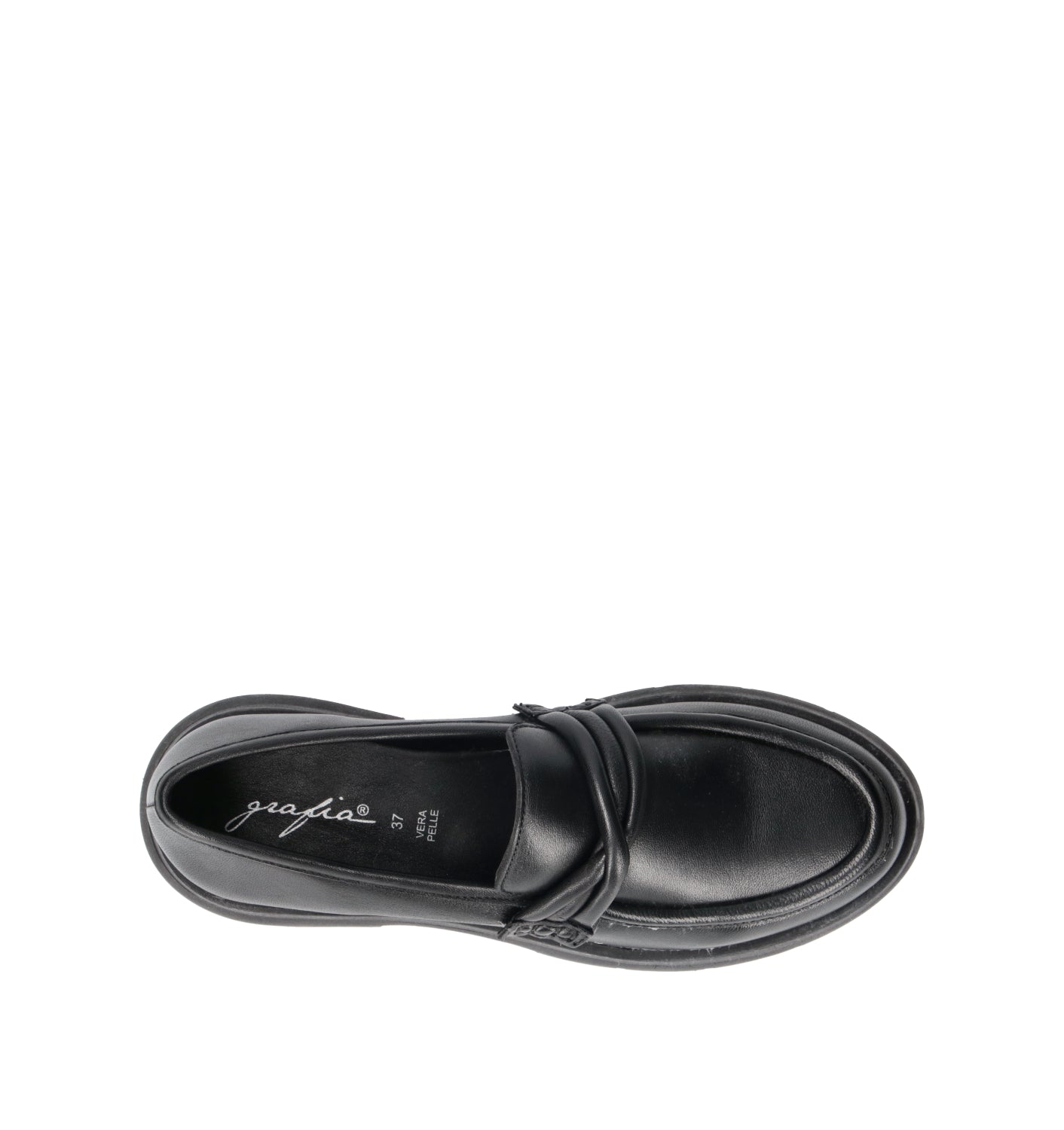 GRAFIA Mocassino donna nero in pelle