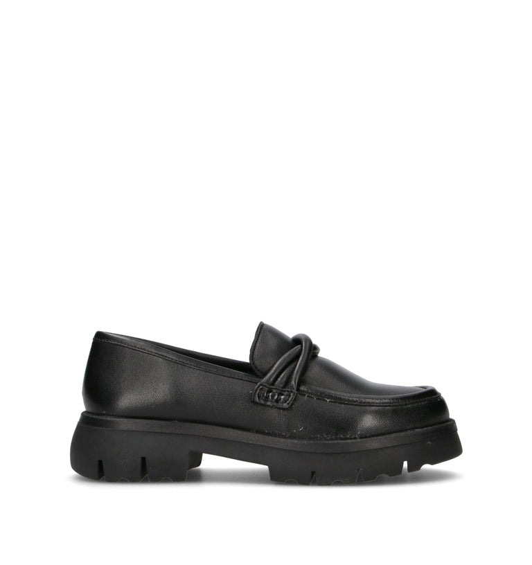 GRAFIA Mocassino donna nero in pelle