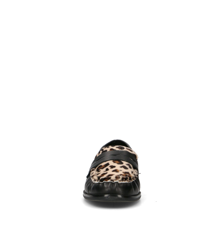 GRAFIA Mocassino donna nero in pelle