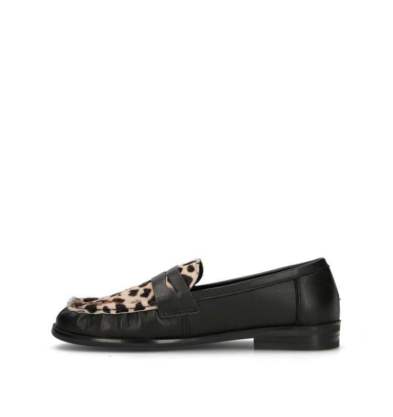 GRAFIA Mocassino donna nero in pelle