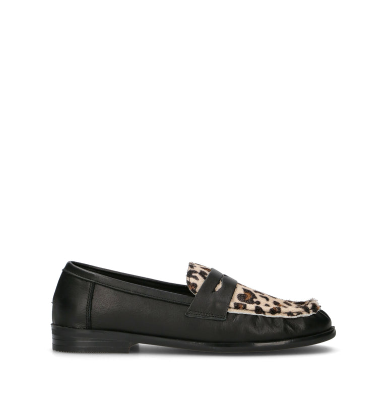 GRAFIA Mocassino donna nero in pelle