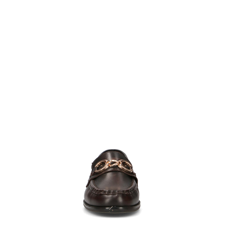 GRAFIA Mocassino donna marrone in pelle