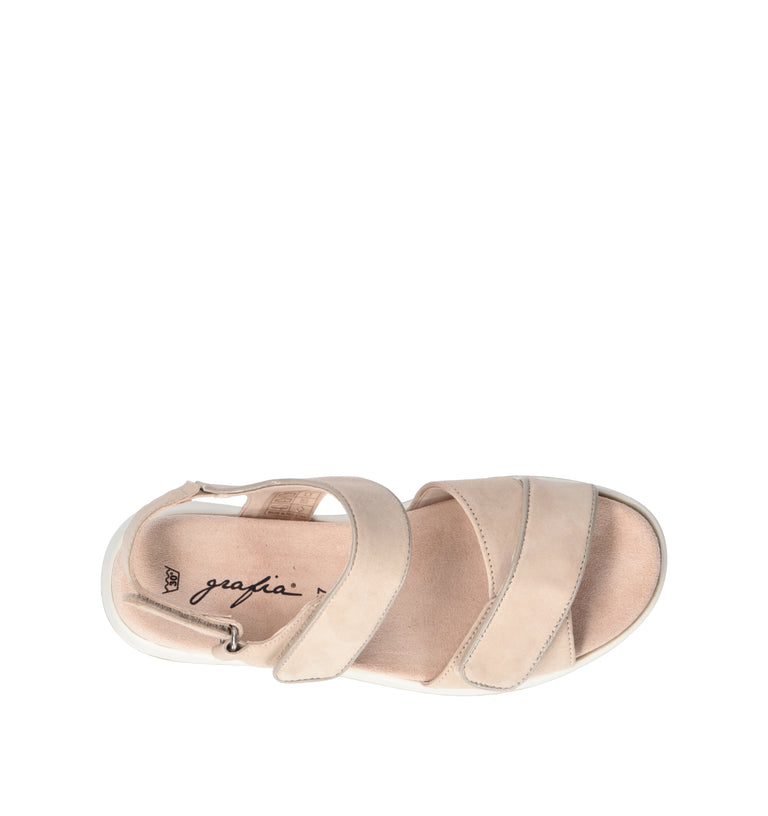 GRAFIA Sandalo donna beige in suede