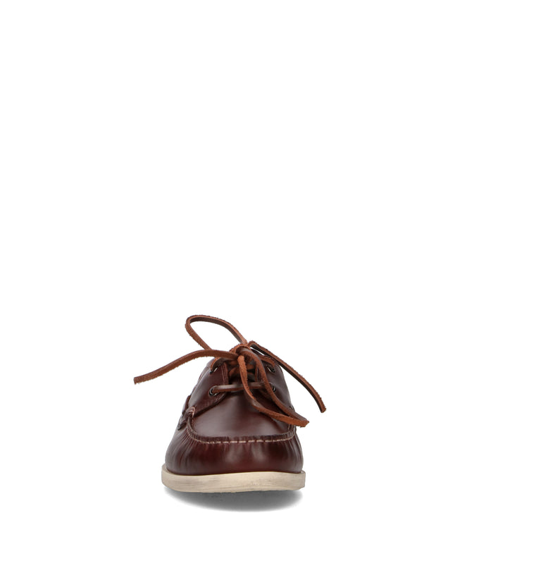 GRAFIA Scarpa barca uomo marrone in pelle