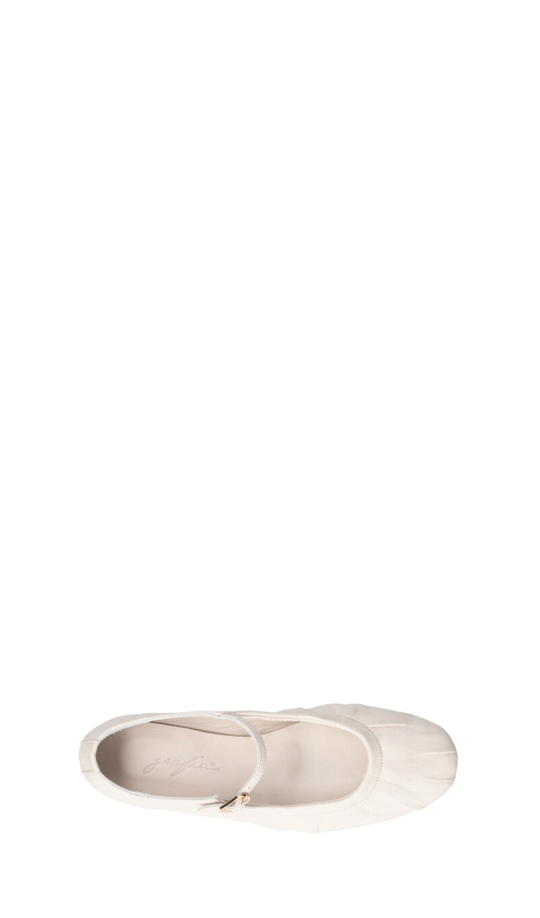 GRAFIA Ballerina donna bianca in pelle