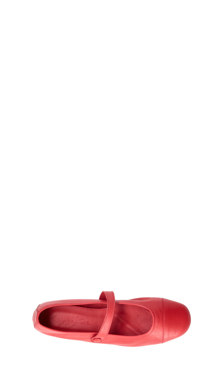 GRAFIA Ballerina donna rossa in pelle