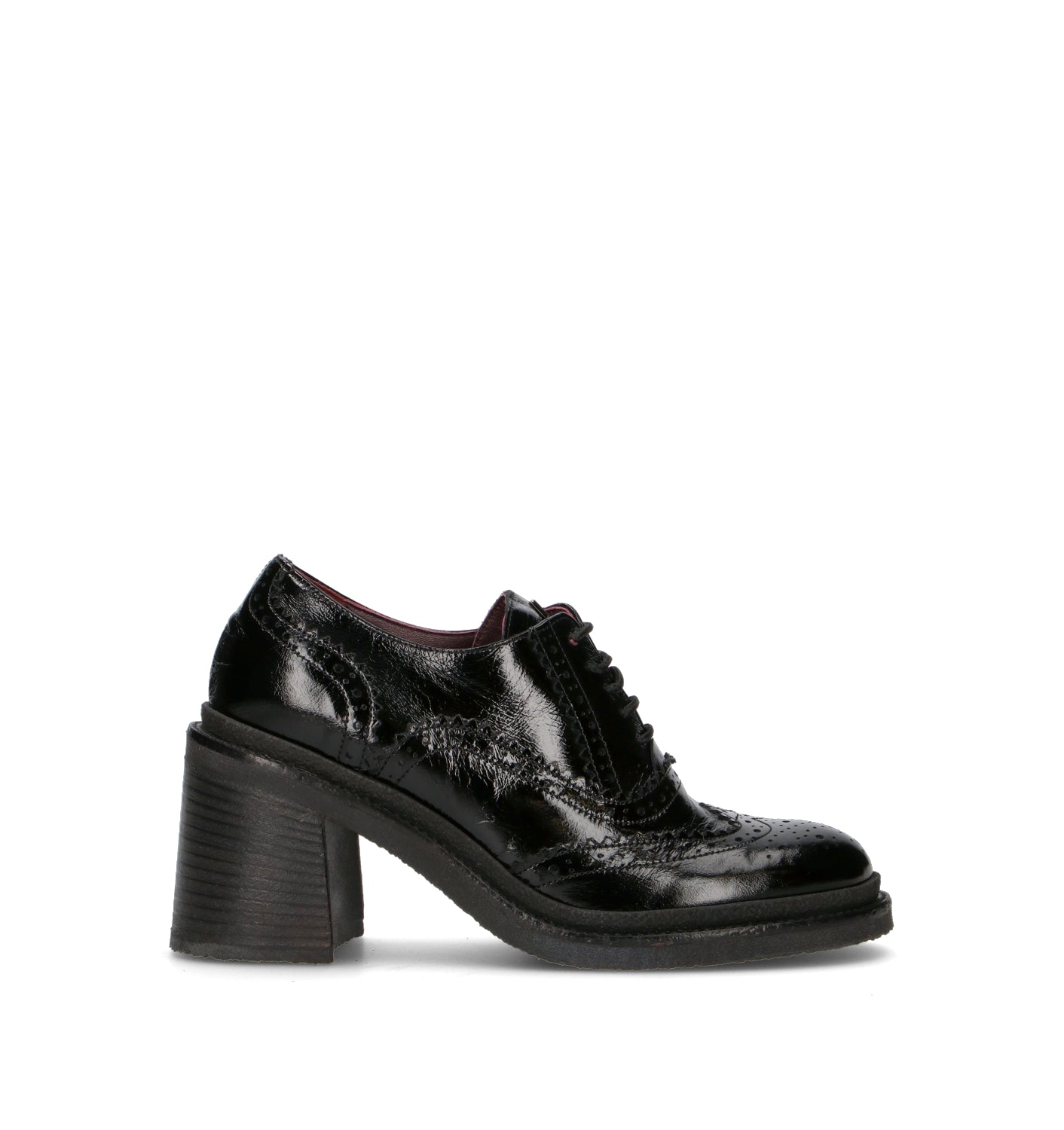 LORENZO MARI Stringata donna nera in pelle