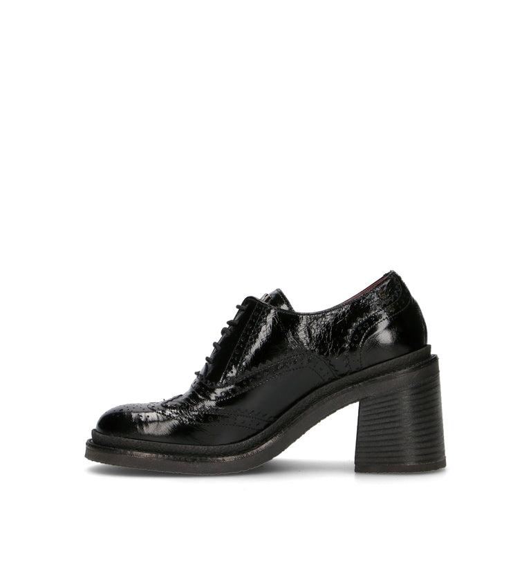 LORENZO MARI Stringata donna nera in pelle