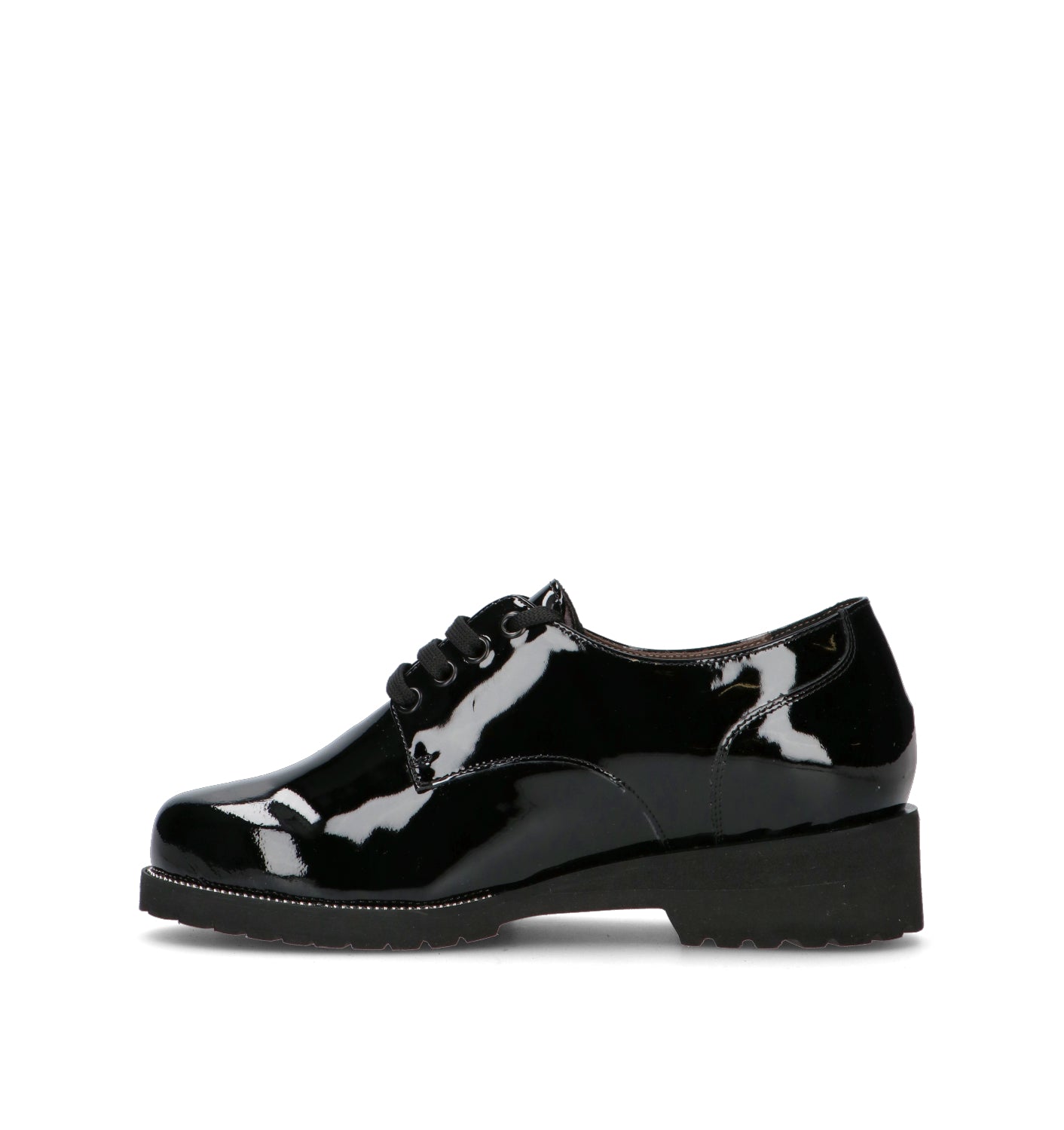 ELITE TOMASI Stringata donna nera in pelle