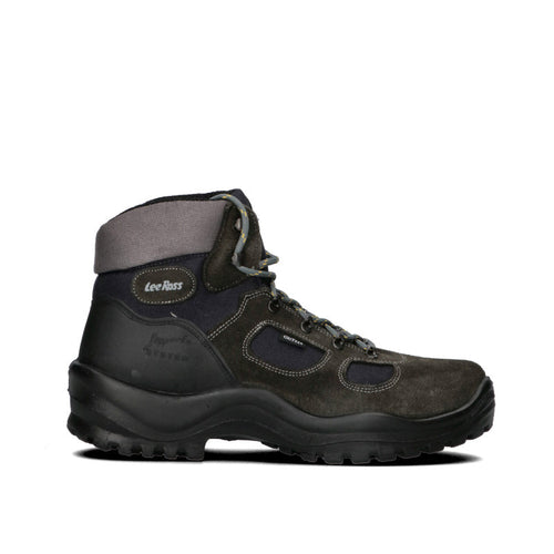 GRISPORT Scarpa da trekking uomo grigia in pelle e tessuto