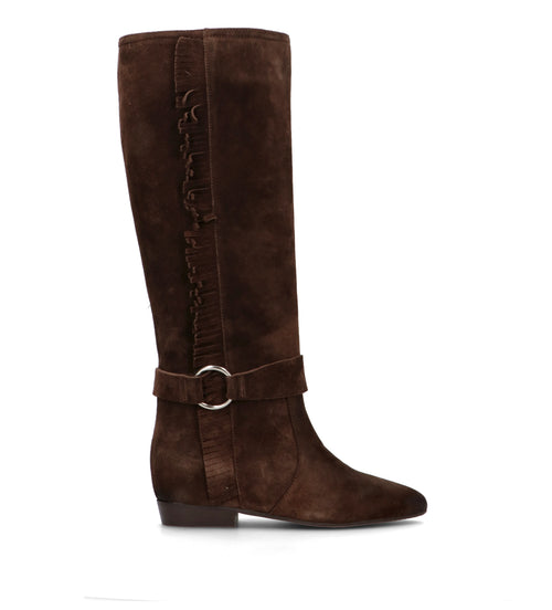 PHIL MELVIS Stivale donna testa di moro in suede