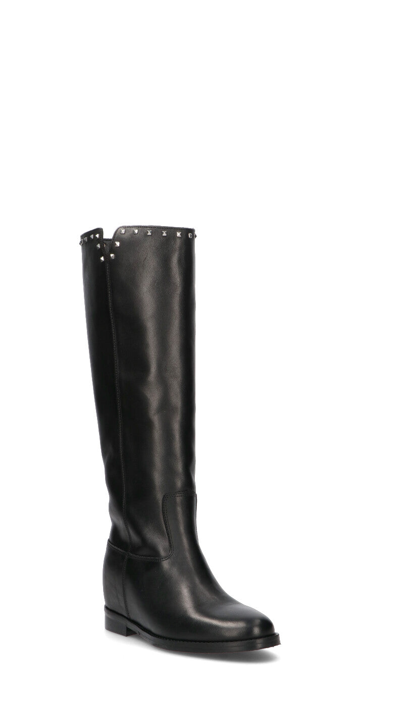 PHIL MELVIS Stivale donna nero in pelle
