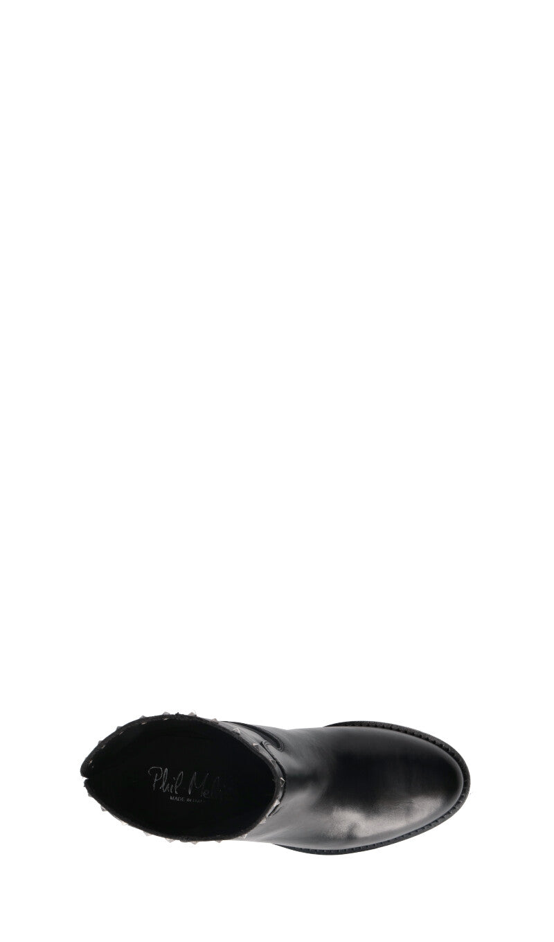 PHIL MELVIS Stivale donna nero in pelle