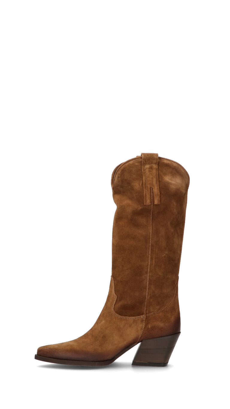 PHIL MELVIS Stivale texano donna marrone in suede