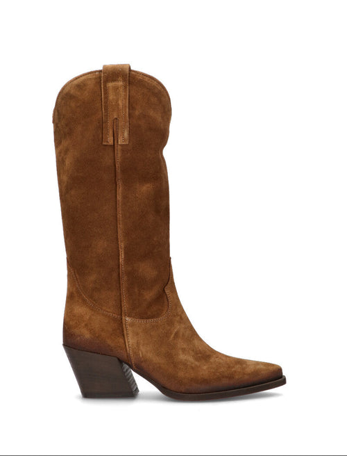PHIL MELVIS Stivale texano donna marrone in suede