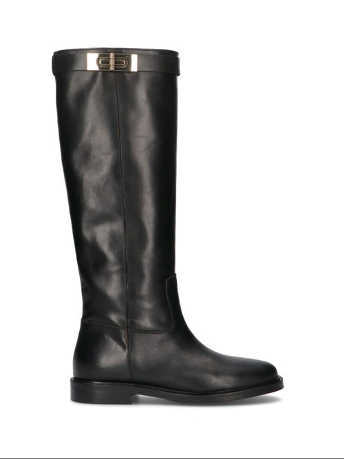 PHIL MELVIS Stivale donna nero in pelle