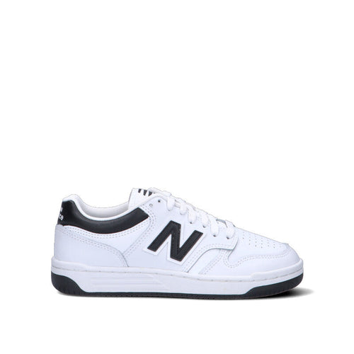 NEW BALANCE Sneaker ragazzo bianca/nera in pelle