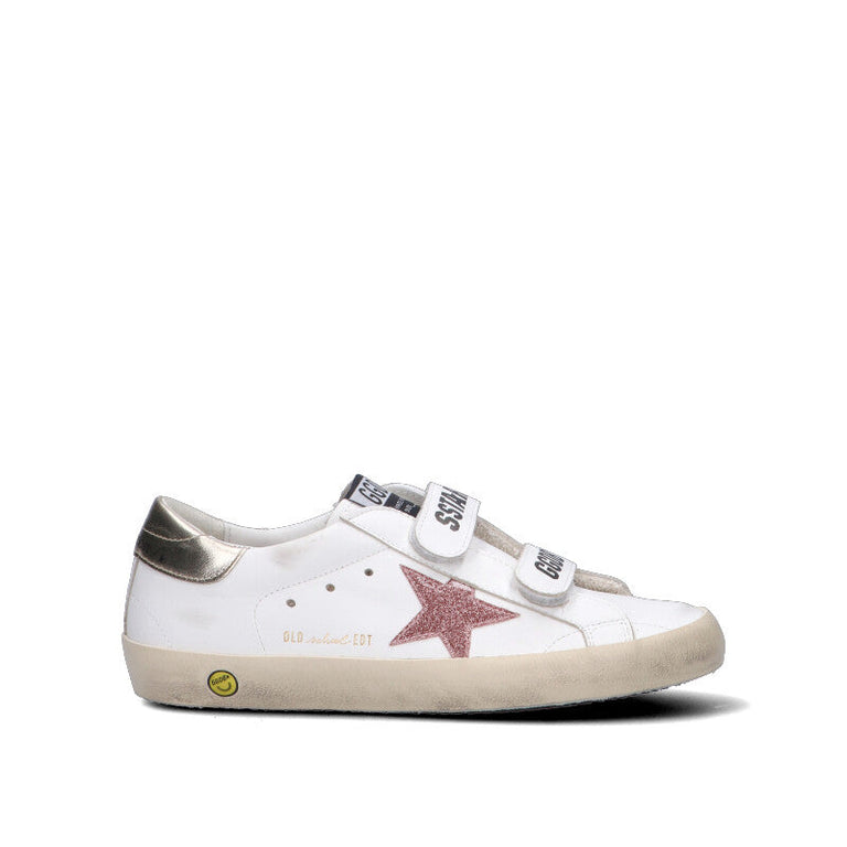 GOLDEN GOOSE - OLD SCHOOL Sneaker ragazza bianca in pelle
