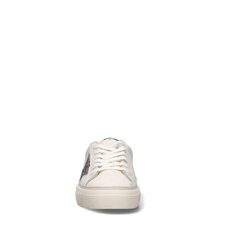 GOLDEN GOOSE MAY Sneaker ragazzi bianca in pelle