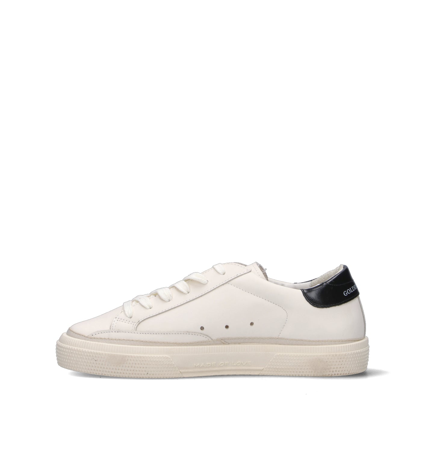 GOLDEN GOOSE MAY Sneaker ragazzi bianca in pelle