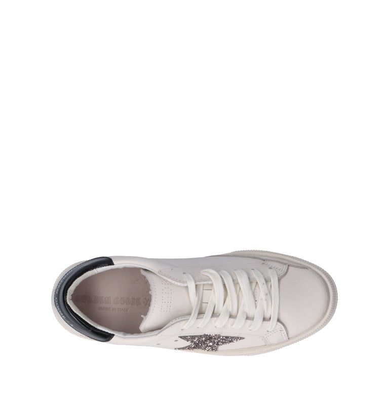 GOLDEN GOOSE MAY Sneaker ragazzi bianca in pelle