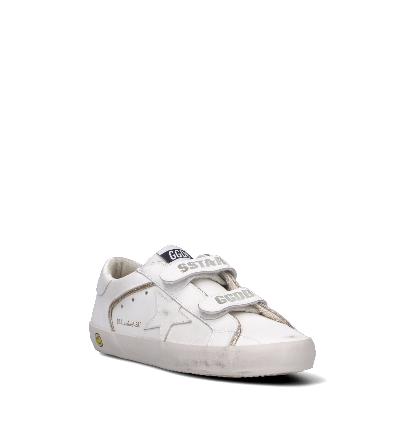 GOLDEN GOOSE OLD SCHOOL DOUBLE QUARTER WITH LIST Sneaker ragazzi bianca in pelle