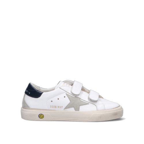 GOLDEN GOOSE - MAY SCHOOL Sneaker bianca ragazzo in pelle