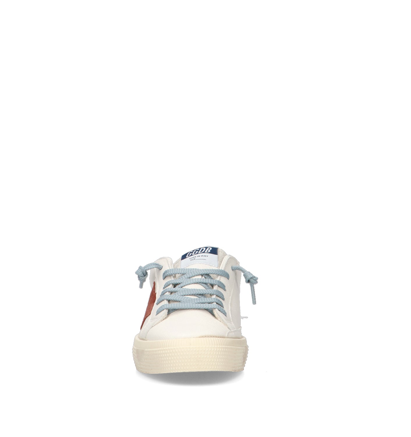 GOLDEN GOOSE MAY FOLDED LINING ALL AROUND Sneaker ragazzo bianca in pelle