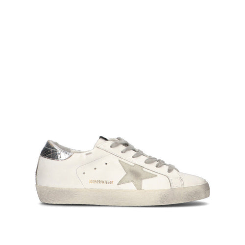 GOLDEN GOOSE - SUPERSTAR Sneaker donna bianca/argento in pelle