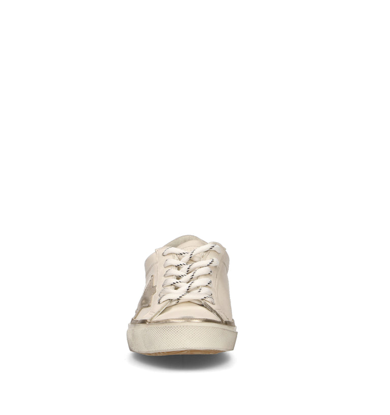 GOLDEN GOOSE SUPER STAR CLASSIC WITH LIST Sneaker donna bianca/argento in pelle