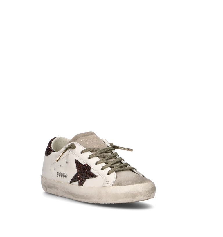 GOLDEN GOOSE SUPER STAR CLASSIC WITH LIST Sneaker donna bianca in pelle
