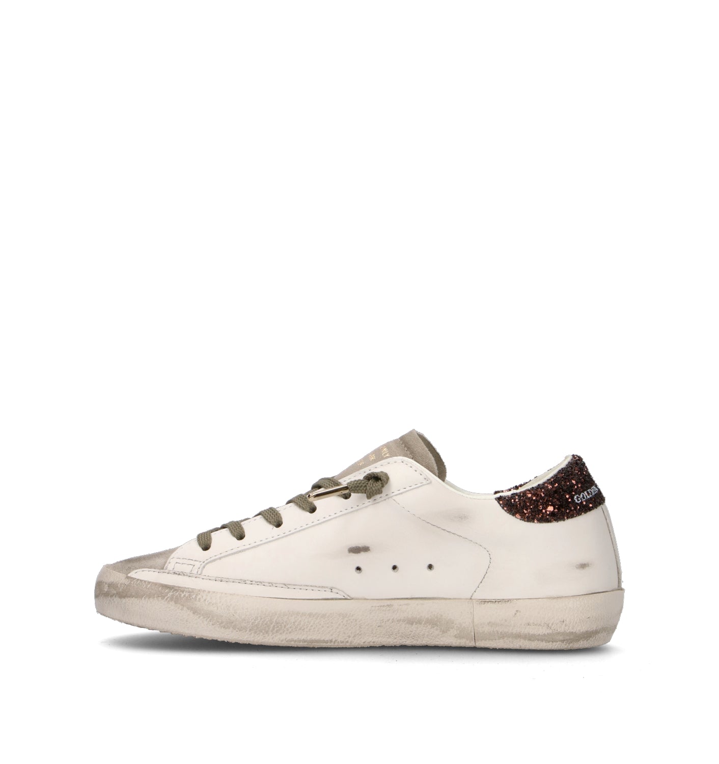 GOLDEN GOOSE SUPER STAR CLASSIC WITH LIST Sneaker donna bianca in pelle
